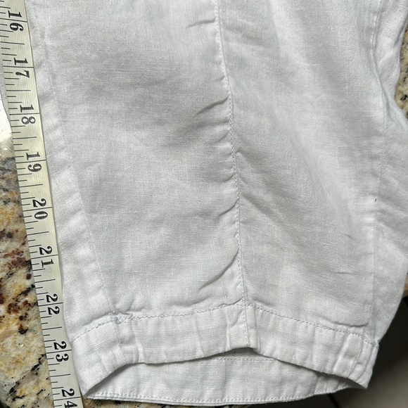 Eileen Fisher 100% Organic Linen Elastic Waist Pull On White Pants Women’s XL - Picture 8 of 16